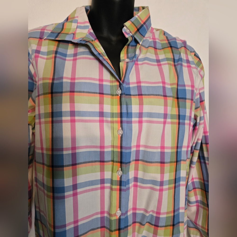 Lands' End Men's Multicolor Plaid Button-Down Shirt
